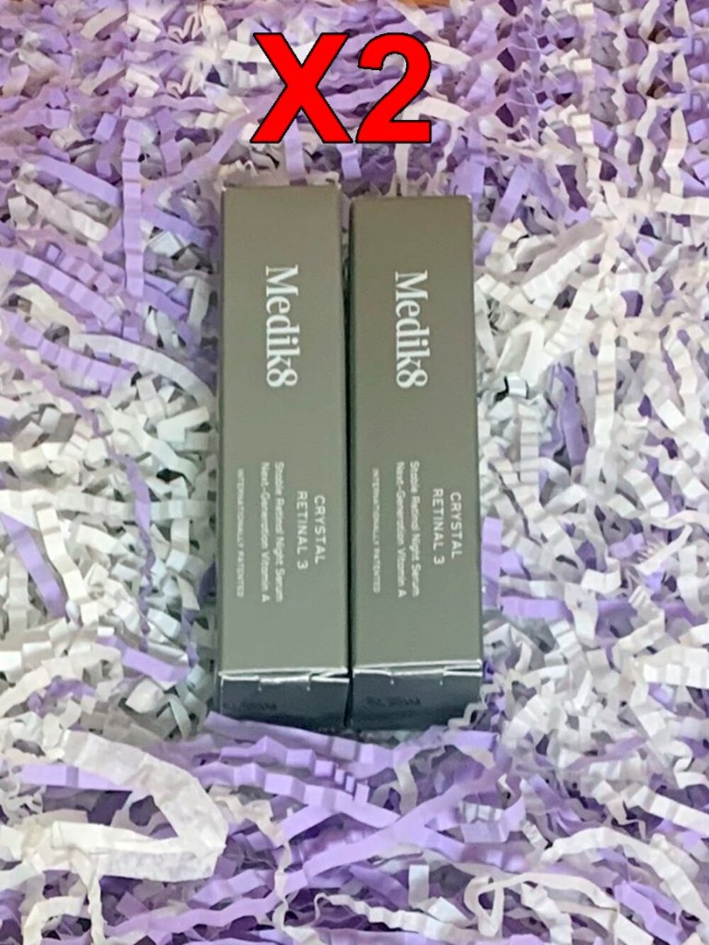 2 PACK Medik8 Crystal Retinal 3 Night Serum Travel Size 2X .13 oz